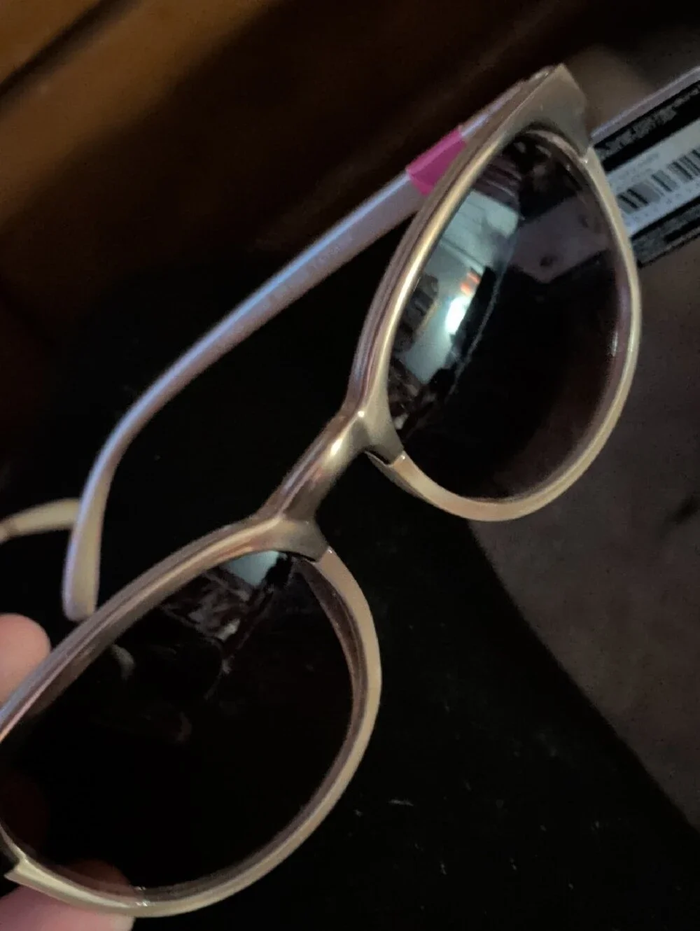 Foster Grant Round Sunglasses in Tan and Brown